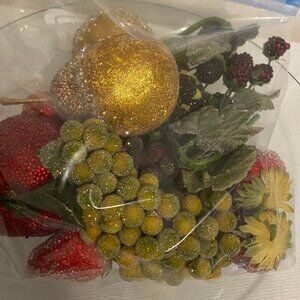 Pier 1 Frosted Fruit & Berries Ornaments